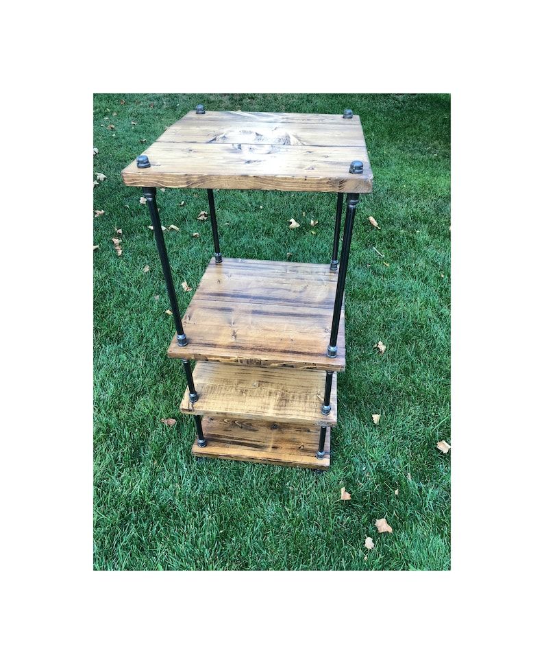 Industrial Shelf Stand Alone Shelving Pipe Wood Shelf Etsy
