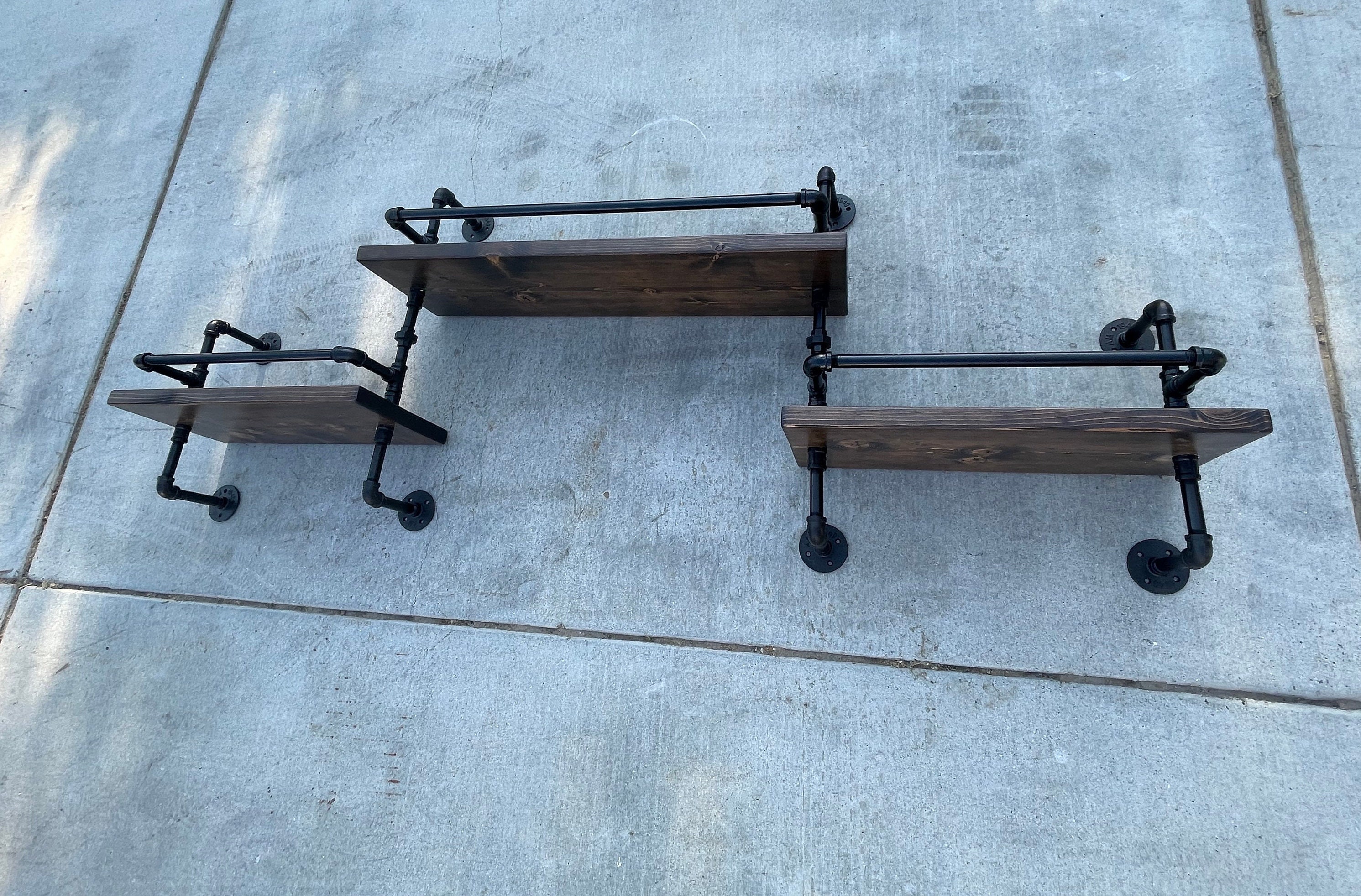 Bar Industrial Pipe Bar Pipes Wood Bar Shelf Shelving Wall Etsy