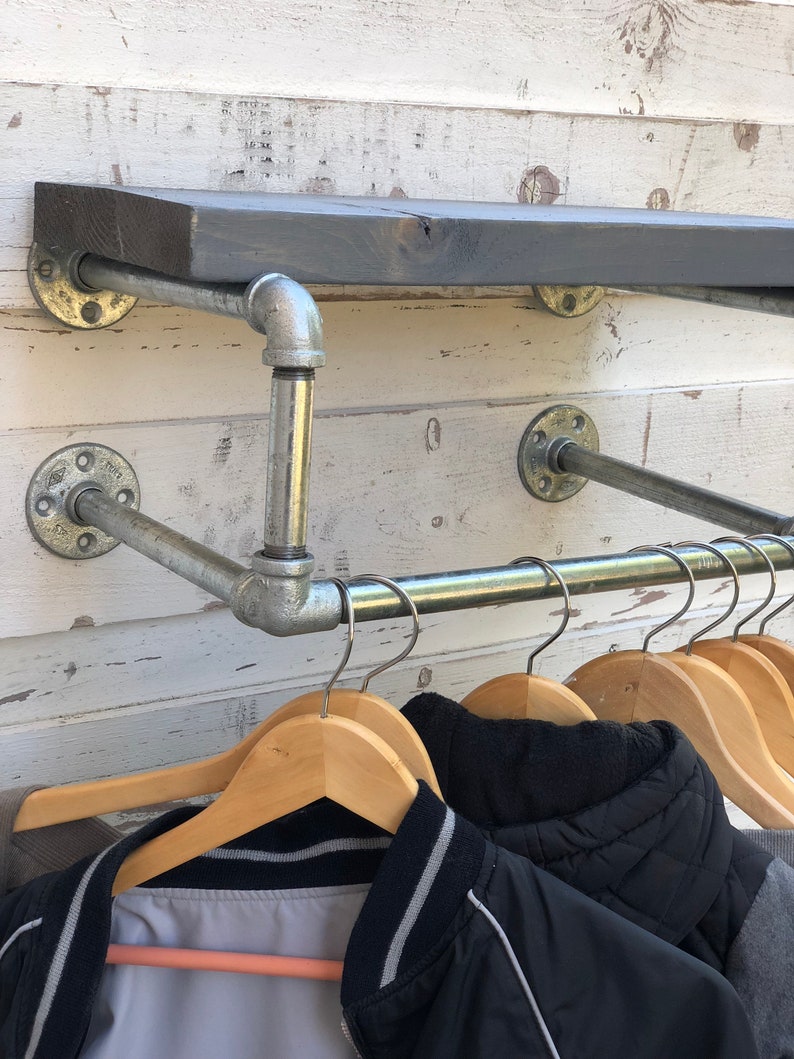 Pipe shelves garment rack clothes hanger clothing rack Etsy