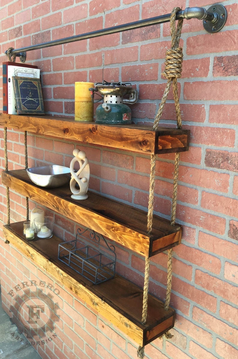 Rustic Shelf Industrial Shelf Wall Shelf Rustic Decor Etsy