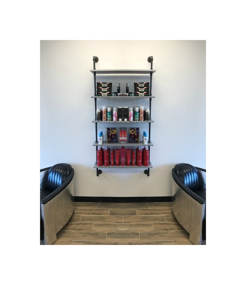 Silver Shelf Pipe Shelving Pipes Wood Industrial Shelves Etsy