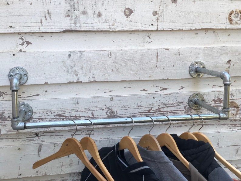 Industrial Galvanizedd Pipe Clothes Hanger for Closet Etsy