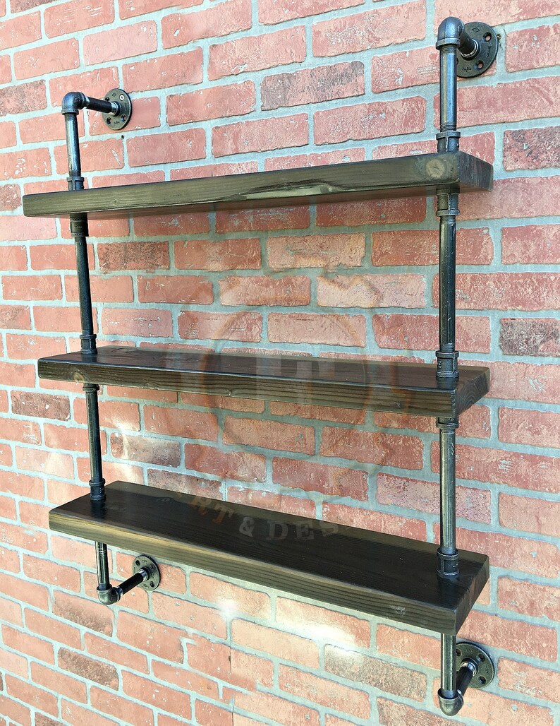 Pipe Shelf Steampunk Shelf Industrial Shelves Industrial Etsy