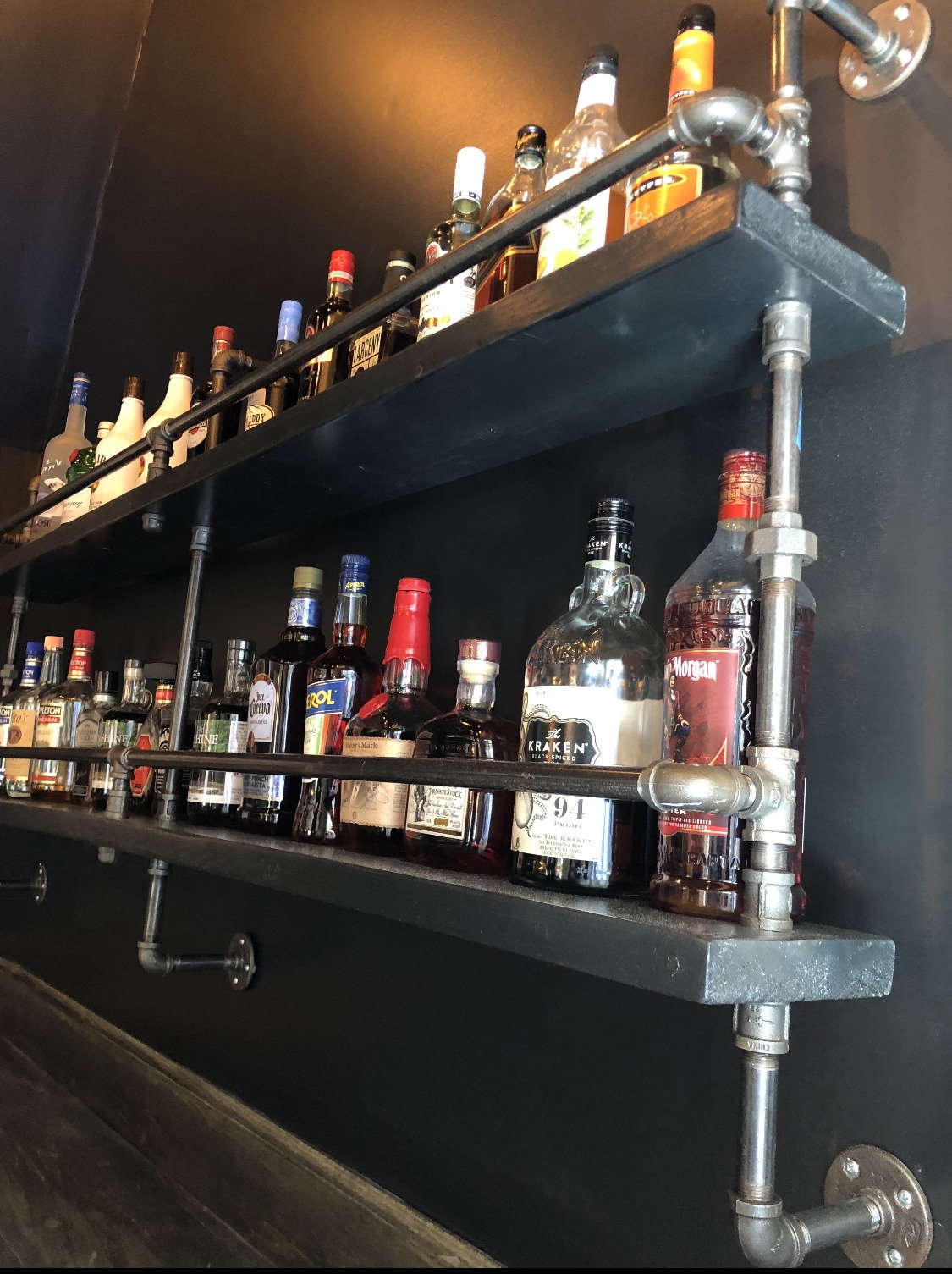 Bar pipe shelving discount