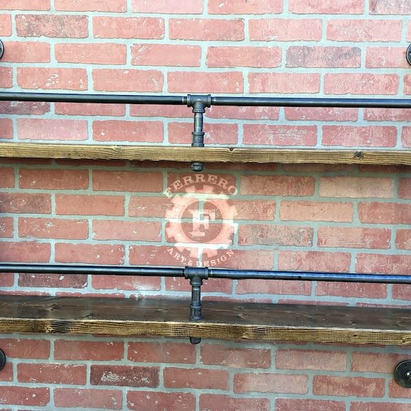 pijp plank, bar plank, winkel plank, home decor, winkel decor, boutique decor, steampunk plank, industriële plank, rustieke plank, ,