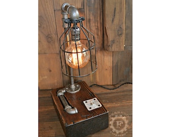 Steampunk Desk Lamp, Steampunk, Desk Lamp, Steampunk Lamp, Reclaimed Wood, Upcycle Decor, Rustic Decor, Home Decor, Office Decor