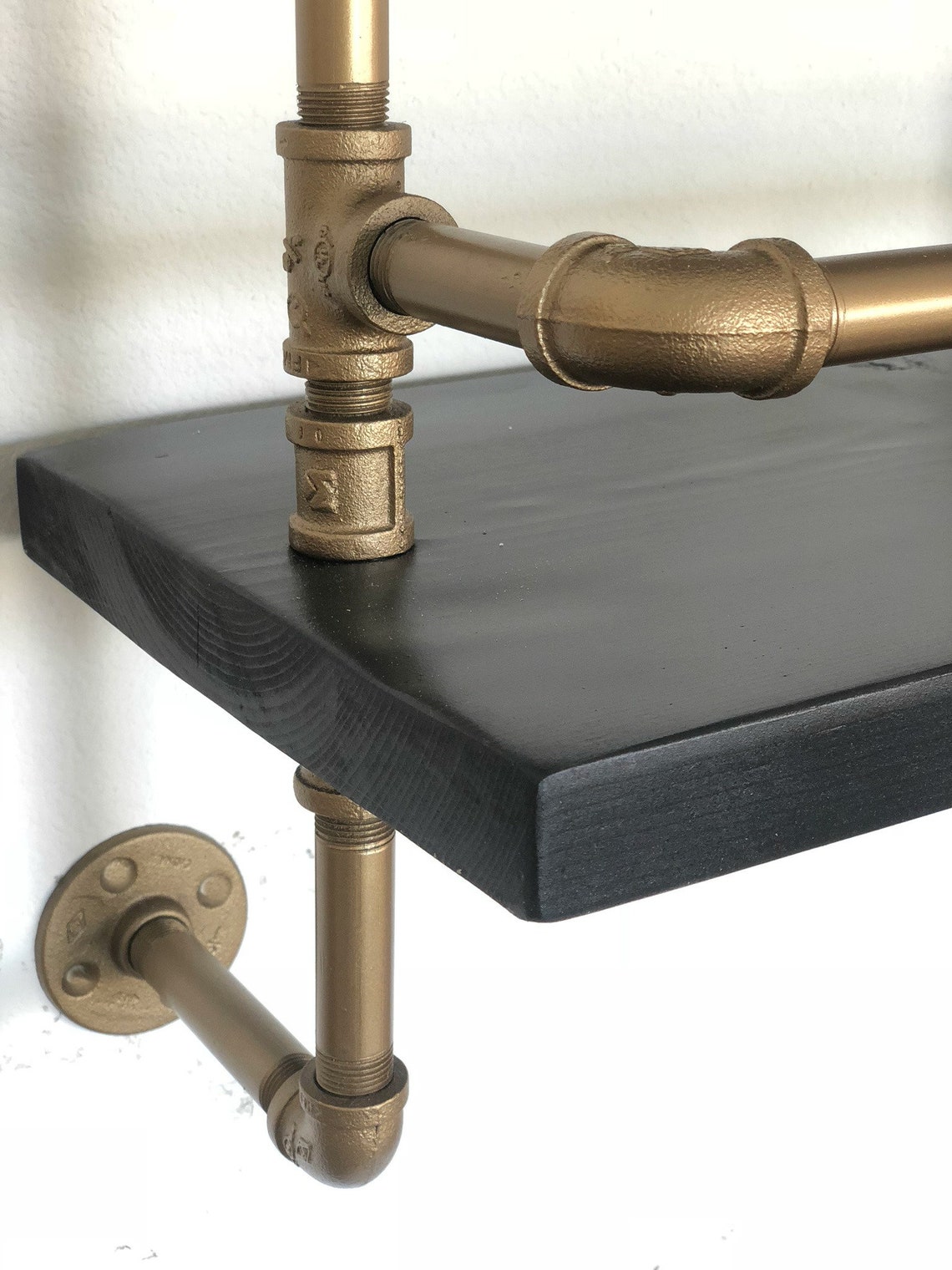 Brass Color Pipe Shelf Bar Shelf Store Shelf Home Decor Etsy