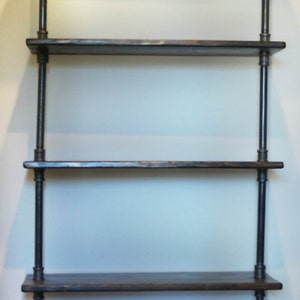 industrial pipe Shelf, Industrial Shelf, Store Shelf, Book Shelf, Steampunk Decor, Industrial Decor, Closet Organizer, Store Decor image 5