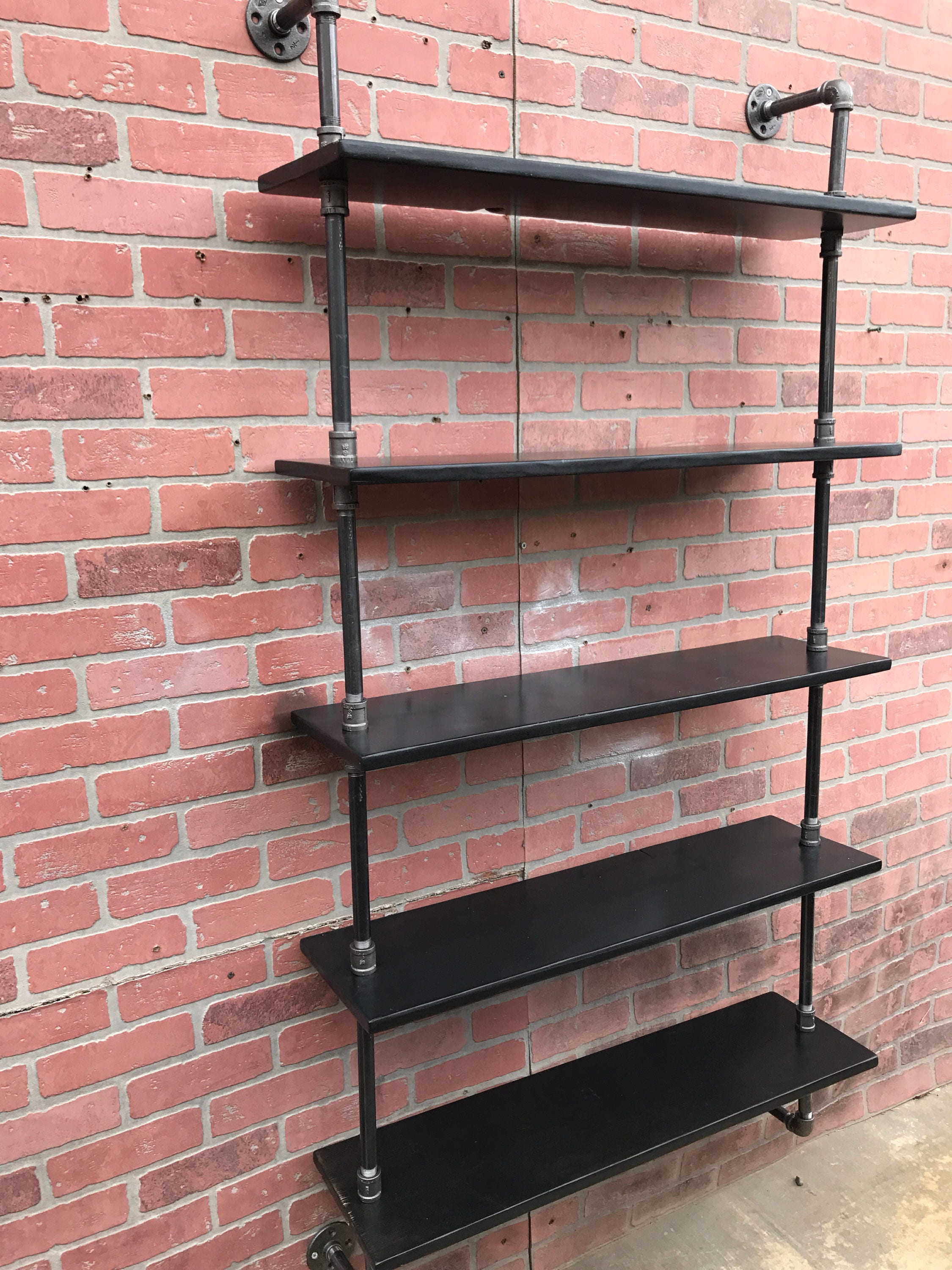 Industrial Shelf Pipe Shelf Shelves Rustic Kitchen Bathroom Etsy