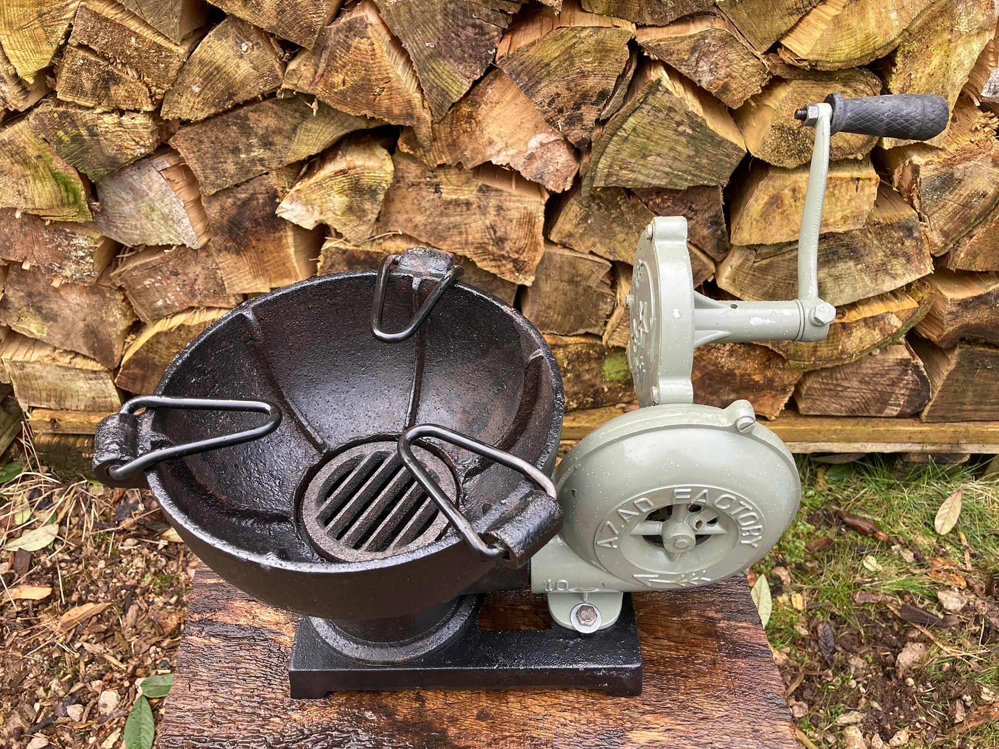 UK Seller Hand Cranked Furnace with Blower Stand Etsy