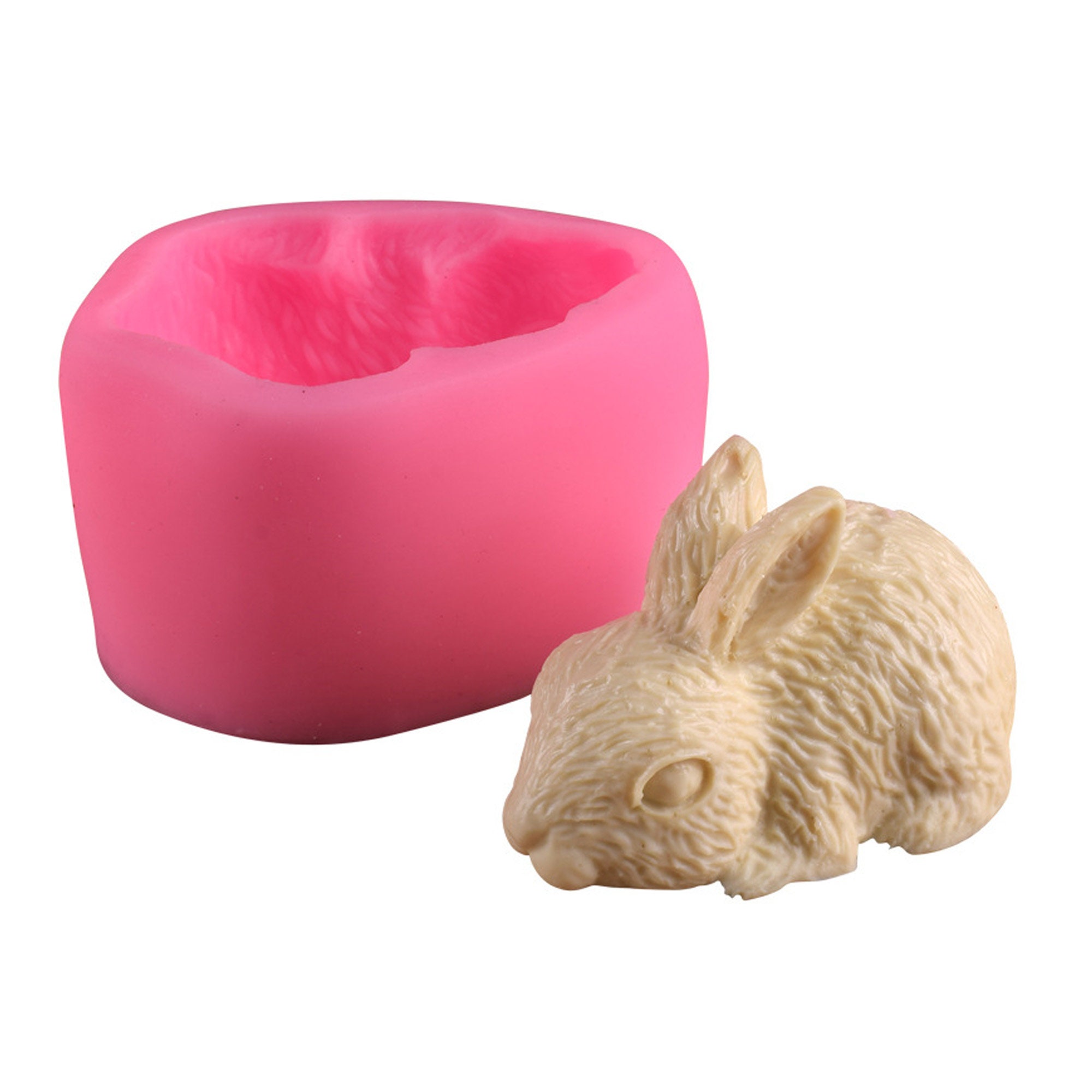 Free shipping 3D Rabbit PJ013 Craft Art Silicone Soap mold Etsy