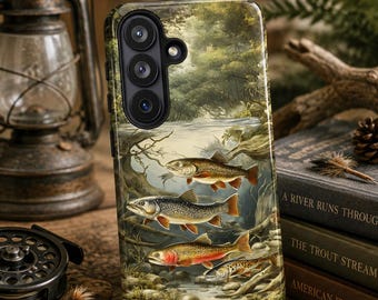 Trout Phone Case | Fishing iPhone Case | Samsung Galaxy Fish Phone Cover | Google Pixel Angler Case | Cabin Decor