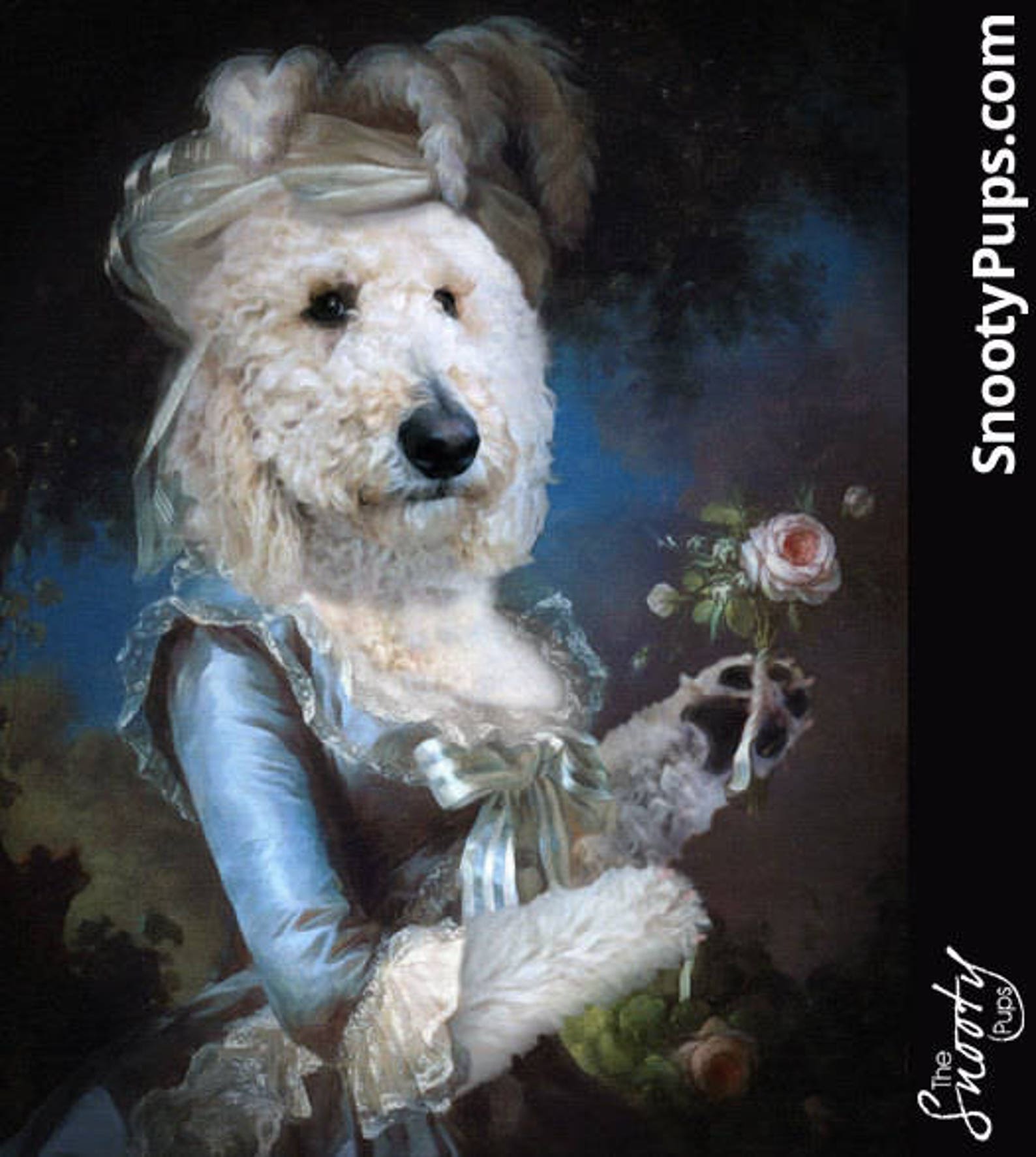 DOG PORTRAIT Marie Pet Portrait Christmas Etsy