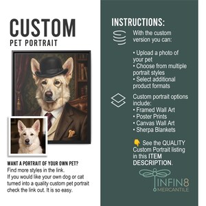 Pet Portrait Custom | Aristocrats Renaissance Dog Art, Custom Royal Pet Portrait, Personalized Cat Wall Art, Pet Memorial Canvas bild 7