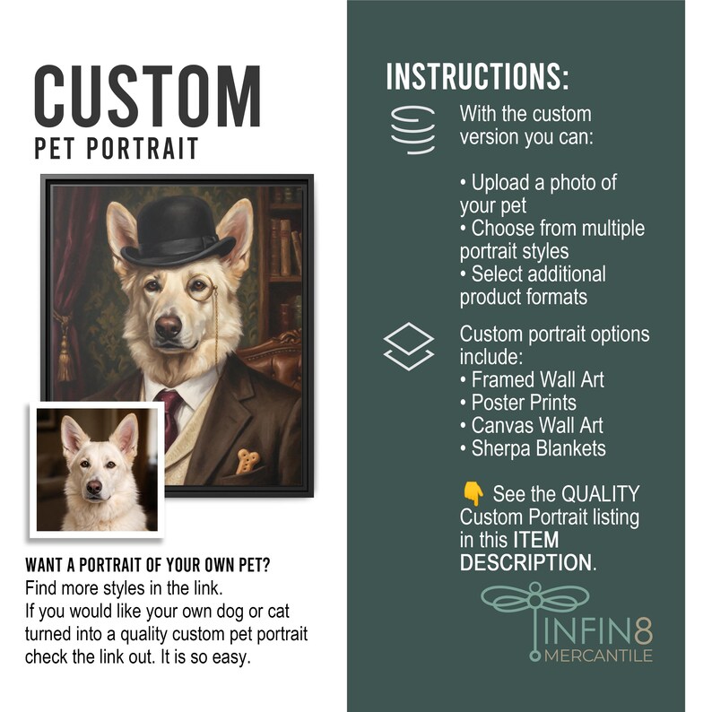 Pet Portrait Custom | Aristocrats Renaissance Dog Art, Custom Royal Pet Portrait, Personalized Cat Wall Art, Pet Memorial Canvas bild 7