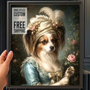 Pet Portrait Custom | Aristocrats Renaissance Dog Art, Custom Royal Pet Portrait, Personalized Cat Wall Art, Pet Memorial Canvas bild 1