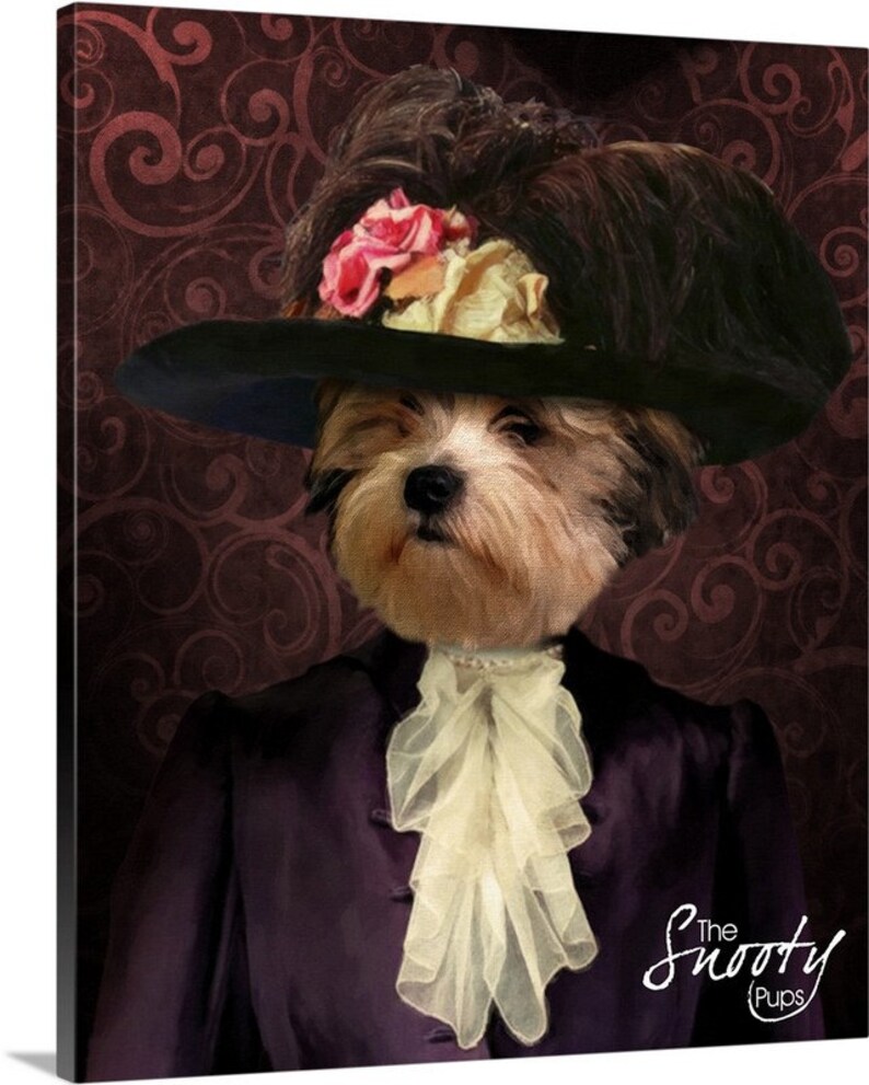 DOG PORTRAIT PET Portrait Victorian Vintage Custom dog Etsy
