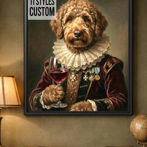 Pet Portrait Custom | Aristocrats Renaissance Dog Art, Custom Royal Pet Portrait, Personalized Cat Wall Art, Pet Memorial Canvas bild 12