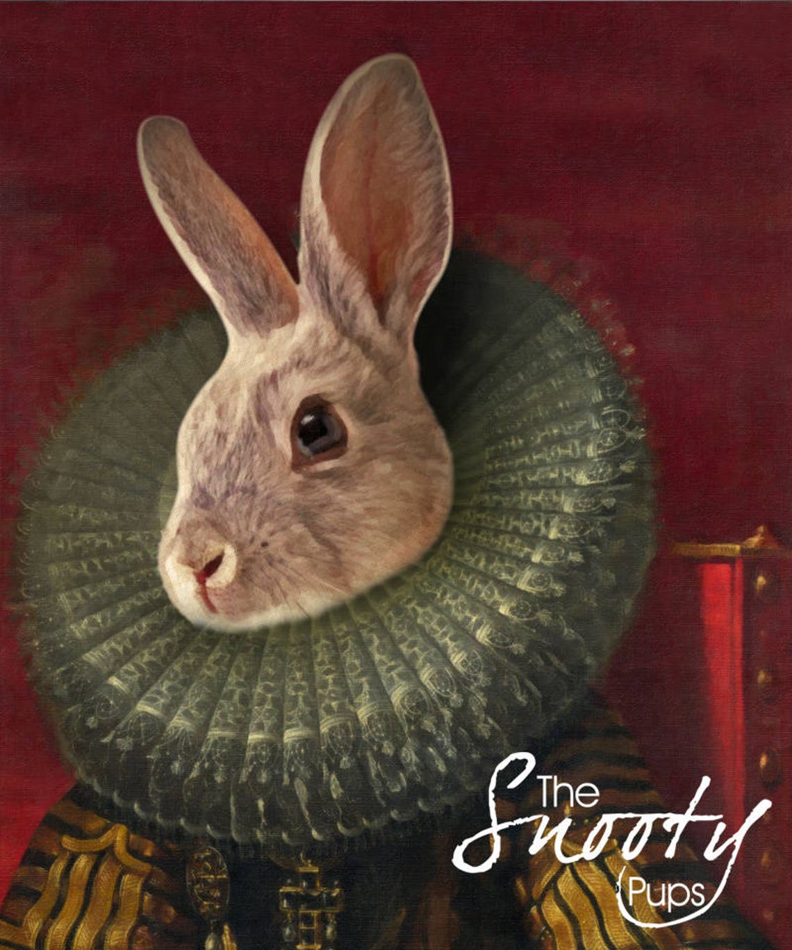 Rabbit Print Rabbit Portrait Premade Rabbit Picture | Etsy