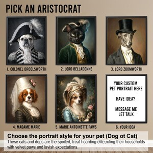 Pet Portrait Custom | Aristocrats Renaissance Dog Art, Custom Royal Pet Portrait, Personalized Cat Wall Art, Pet Memorial Canvas bild 4