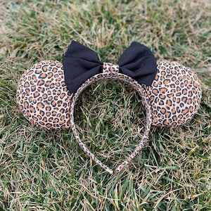 Cheetah Print Minnie Ears, Leopard Print, Animal Print, Animal Kingdom Ears