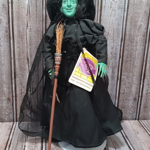 Vintage Wicked Witch of the West Doll Wizard of Oz with original tag by Hamilton Gifts 1988.