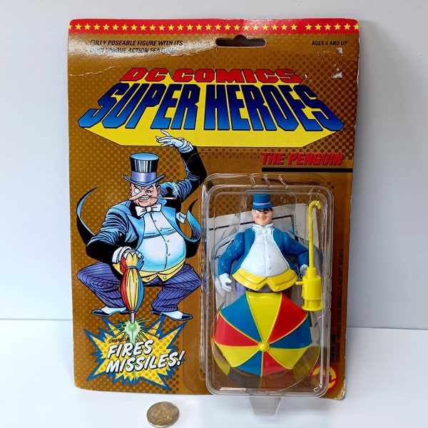 Vintage DC Super Hero The Penguin with an Umbrella that Fires Missiles