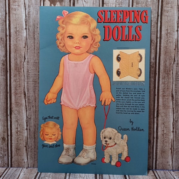 Vintage 1985 Sleeping Dolls Repro Merrimack Queen Holden Paper Doll