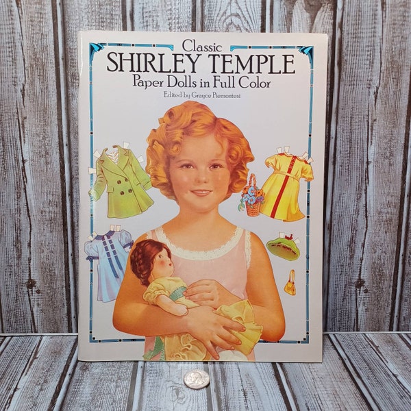 Vintage Dover Publications Classic Shirly Temple Full Color Paper Doll Book 1986 Unused Uncut.