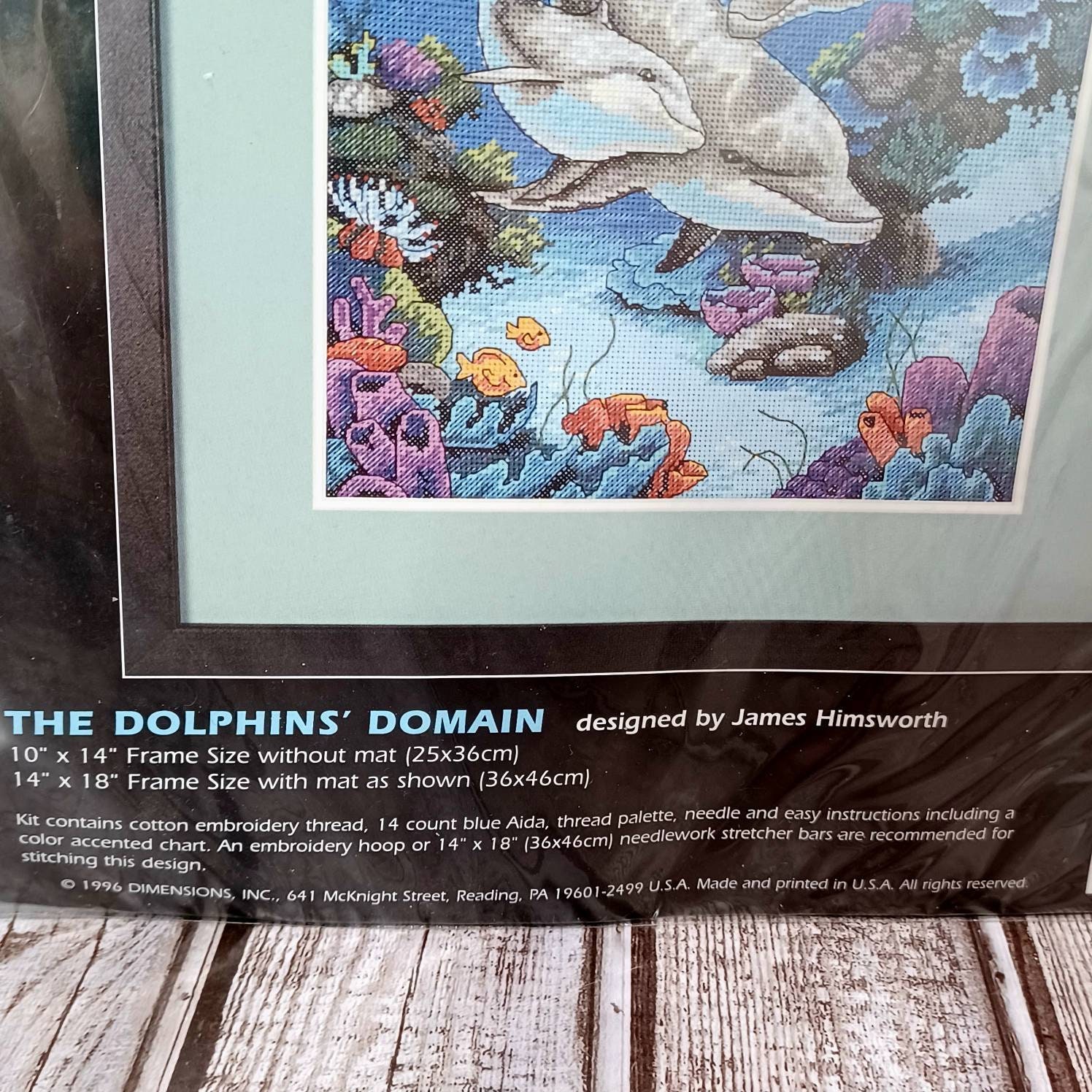 Vintage Dimensions the Dolphins Domain Counted Cross Stitch Sealed 1996. - Etsy