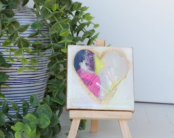 Miniature Wooden Easel — Heart Paintings