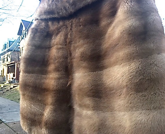 Thick Plush Vintage Mink Stole..with mink cap gin… - image 4