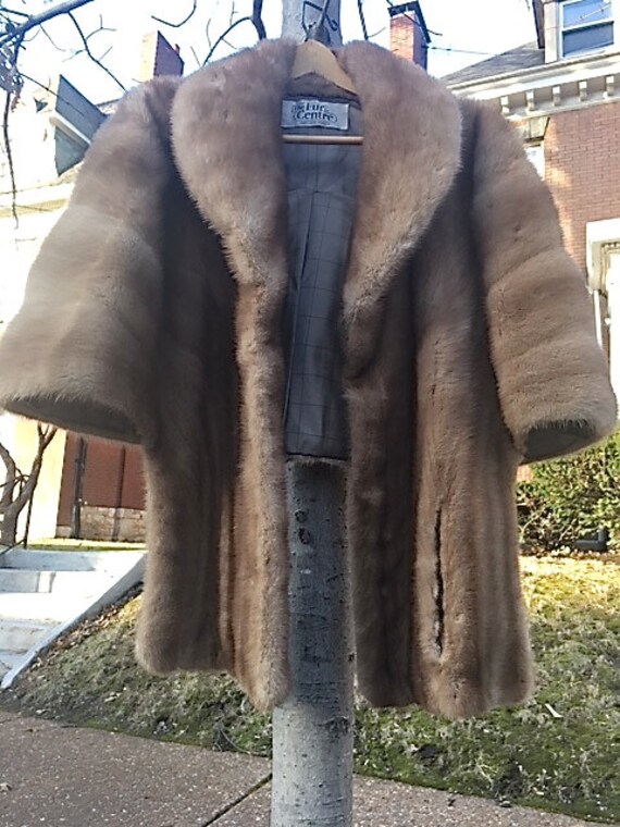 Thick Plush Vintage Mink Stole..with mink cap gin… - image 5