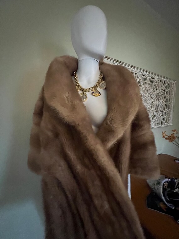 Thick Plush Vintage Mink Stole..with mink cap gin… - image 10