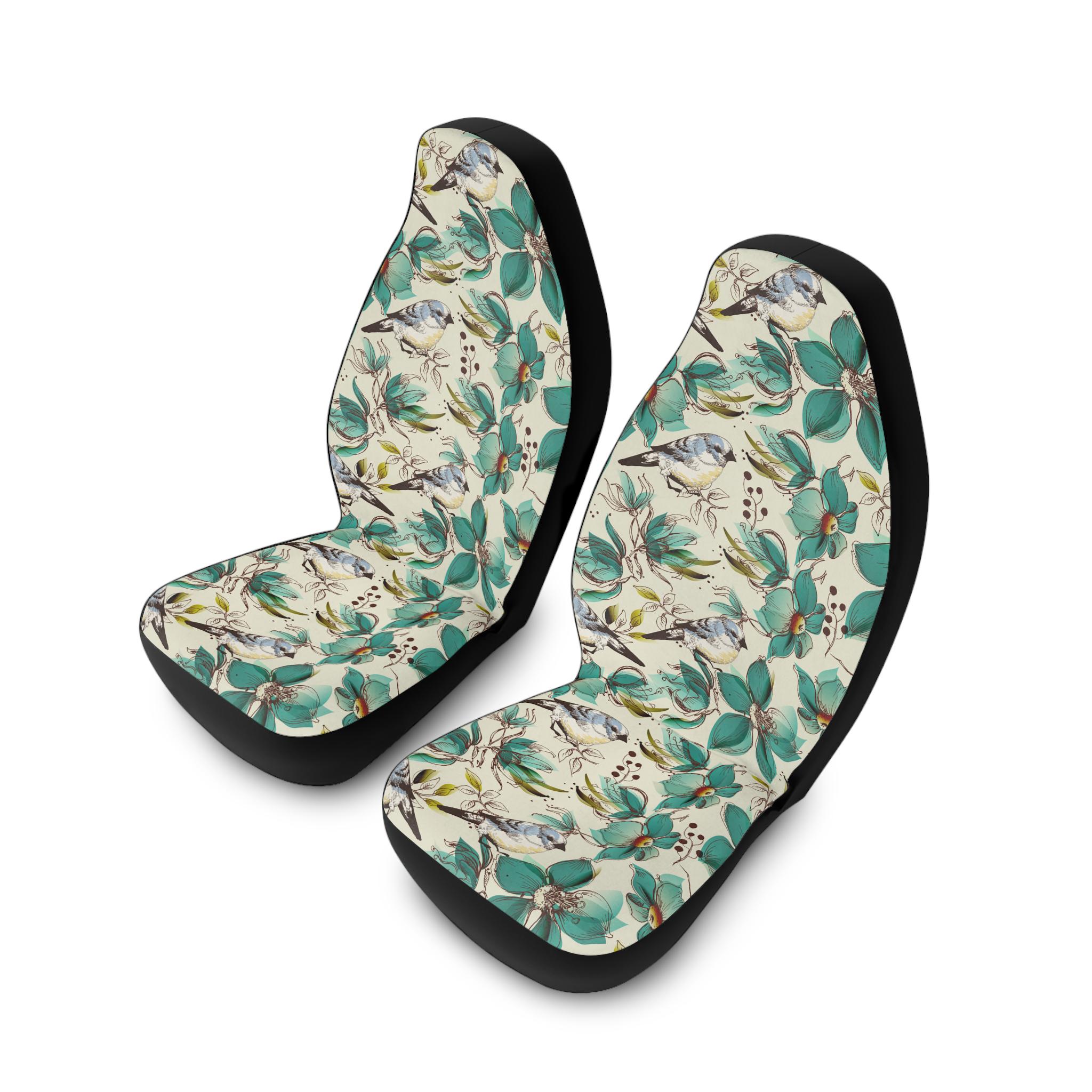 Eiffel Tower Floral Pattern Print Pet Car Seat Cover main image 1