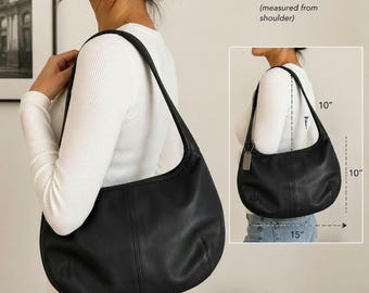 Vintage Coach Ergo 9221 Hobo | Black Glove-tanned Leather | Y2K