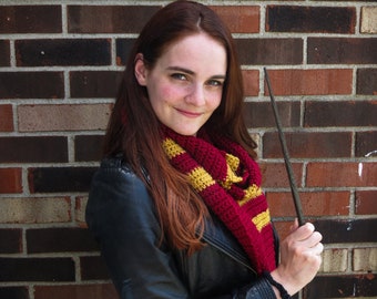 PATTERN ONLY Wizarding House Scarf Crochet Pattern