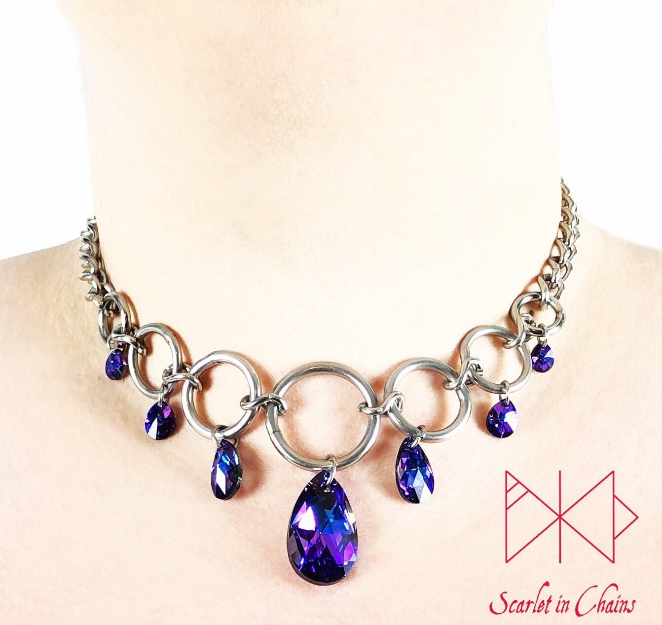 Stainless Steel Blood Chandelier Goth Choker BDSM day Etsy