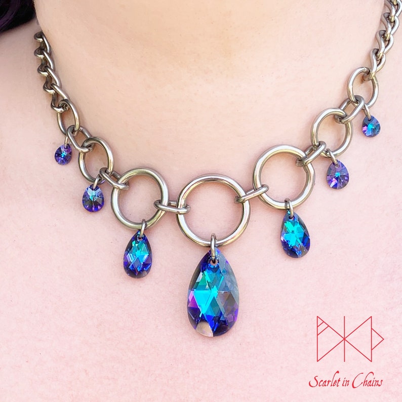 Stainless Steel Blood Chandelier Goth Choker BDSM day Etsy