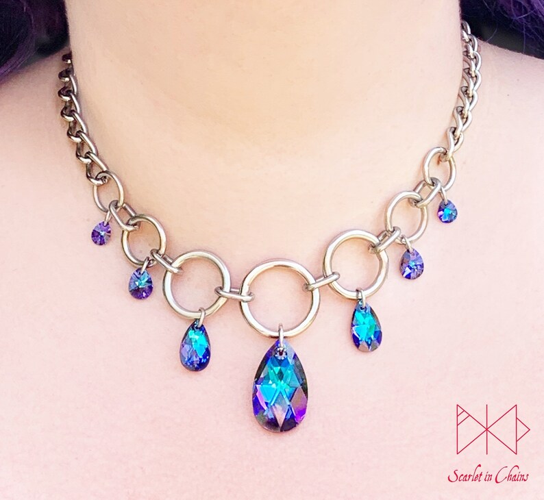 Stainless Steel Blood Chandelier Goth Choker BDSM day Etsy