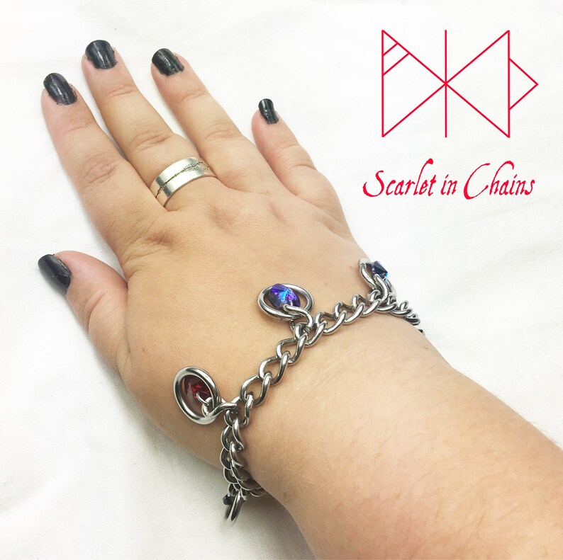 Stainless Steel Fade Bracelet BDSM day cuff Locking Etsy