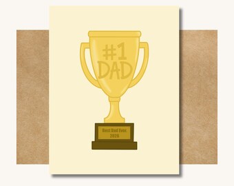 Number One Dad Card -- New Parents Card // Father's Day Card // Funny Card for Dad // Card for Husband // Card for New Dad