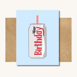 Diet Coke Birthday Card -- Birthday Card for Diet Coke Lover // Fun Birthday Card // Diet Coke Gift // Gift for Diet Coke Fan