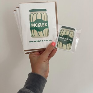 Funny Pickle Birthday Card – "Big Dill" Pun Card image 3