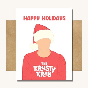 Joe Burrow Christmas Card — Joe Burrow Christmas Gift // Joe Burrow Krusty Krab // Cincinnati Christmas card // Cincinnati Bengals Christmas