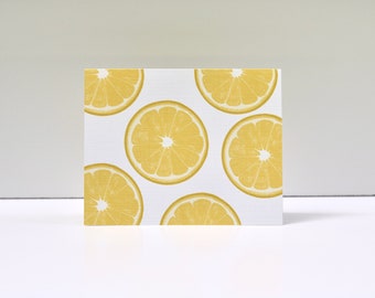 Lemon Card — Just Because Citrus Card // Citrus Theme // Citrus Party // Citrus Shower // Card Set for Summer // Card Set Gift