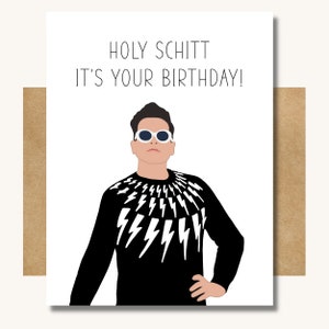 Schitt’s Creek Birthday Card — Holy Schitt It’s Your Birthday // David Rose Birthday Card // Moira Rose Birthday Card // David Rose Card