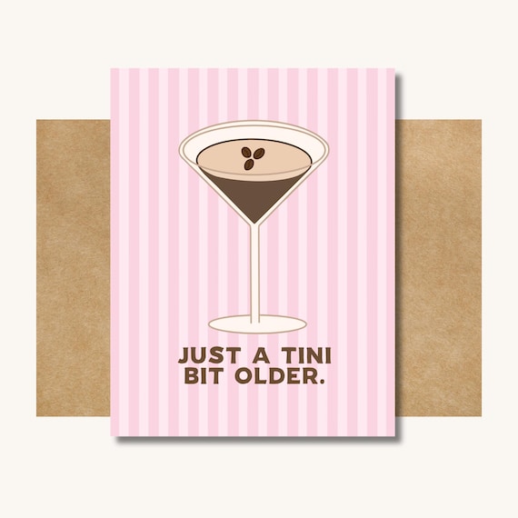 Espresso Martini Birthday Card — Espresso Martini Gift // Cocktail Birthday Card // Funny Birthday Card // 21st Birthday Card // Espresso