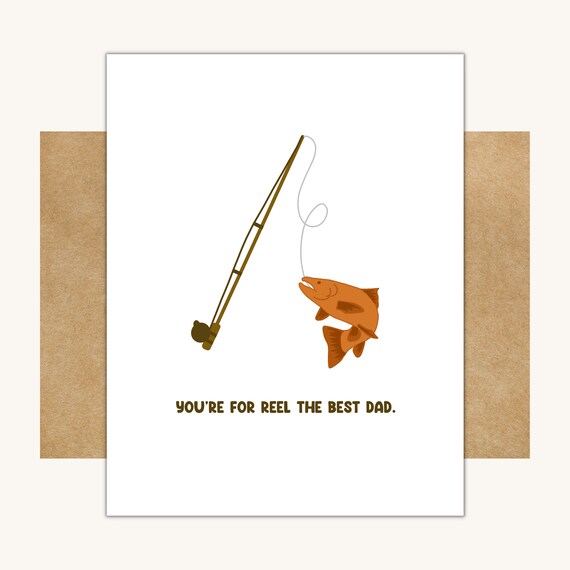 Printable Father's Day Card Funny, Punny Card For Dad, Fishing Card For Dad, Happy Fathers Day - View #9