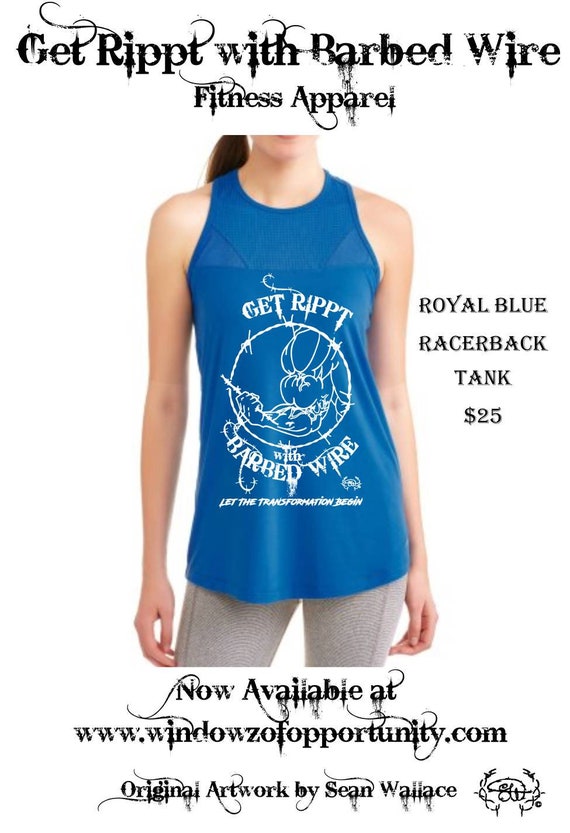 Transformation Get Rippt Activewear Dri Fit TANK TOP Black MEDIUM Contact for Available Sizes Wearable Art Fitness Health